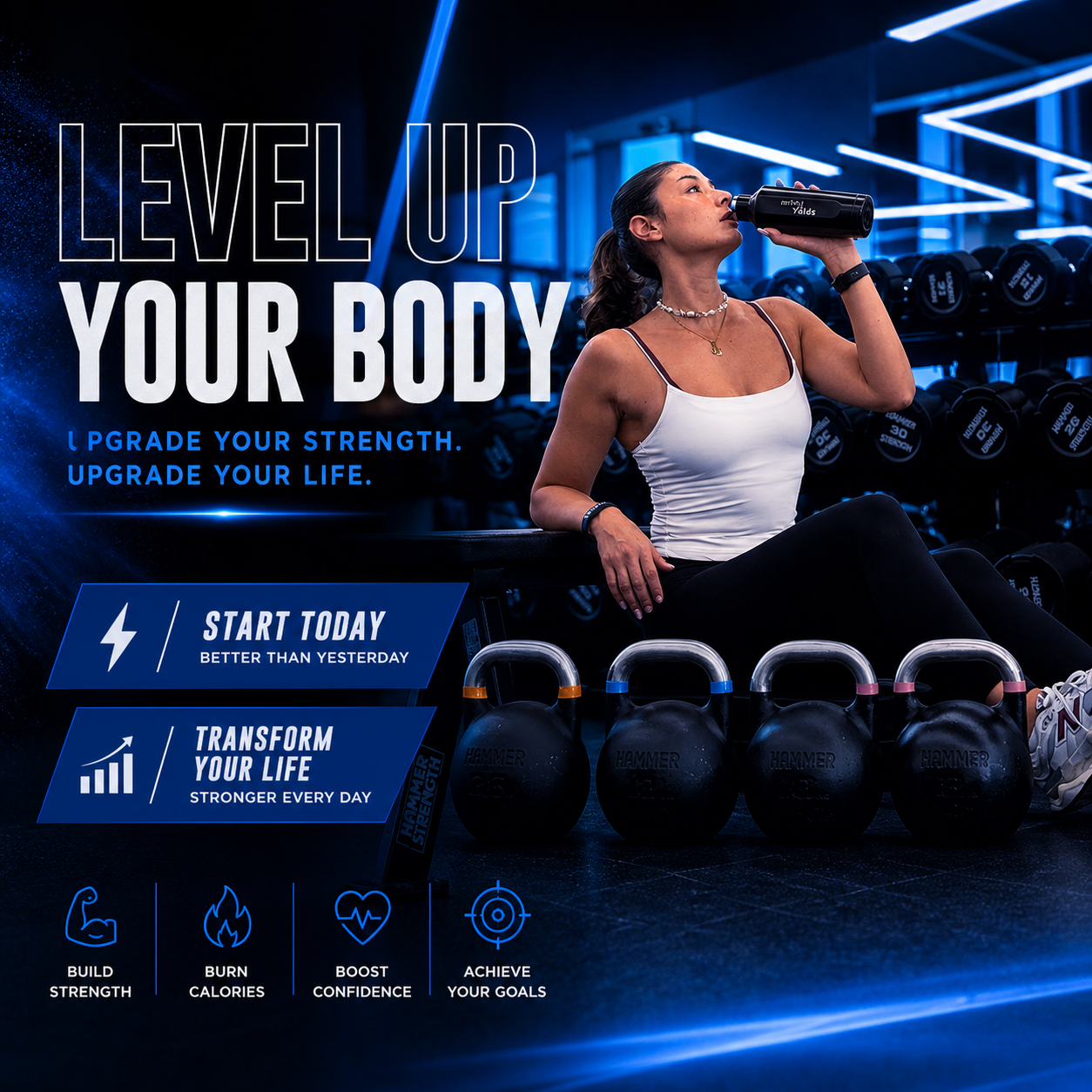 Fitness social media post